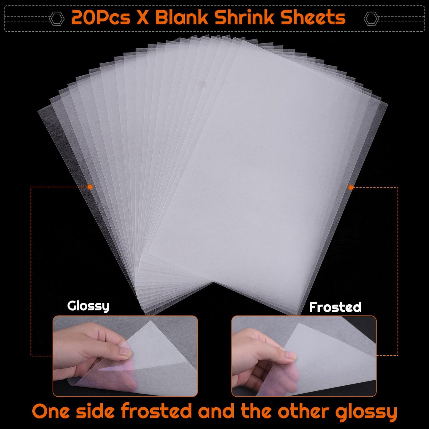 Shynek Shrinky Plastic Sheets Keychain Kit – 125Pcs Shrinky Art Craft Set