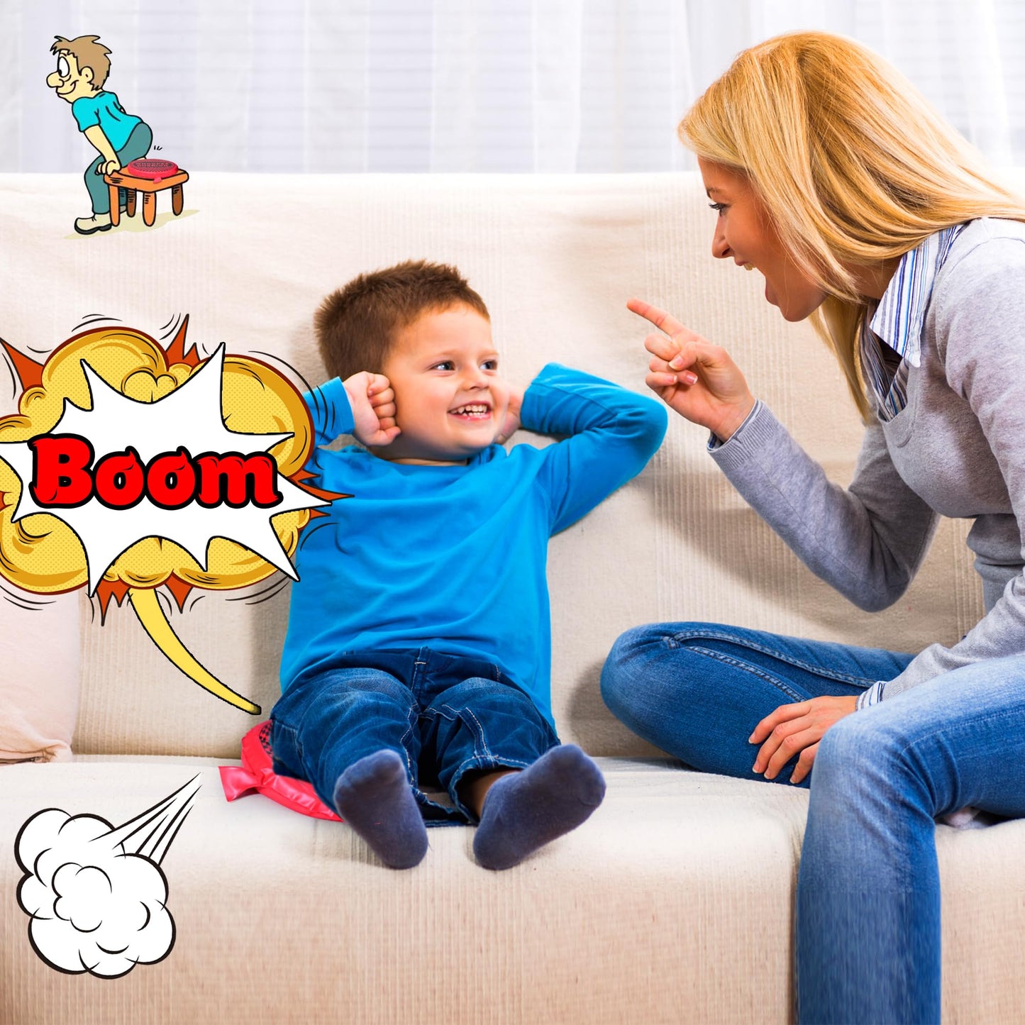 Sicitu 9-Inch Whoopee Cushion – Giant Fart Sound Toy for Kids & Adults