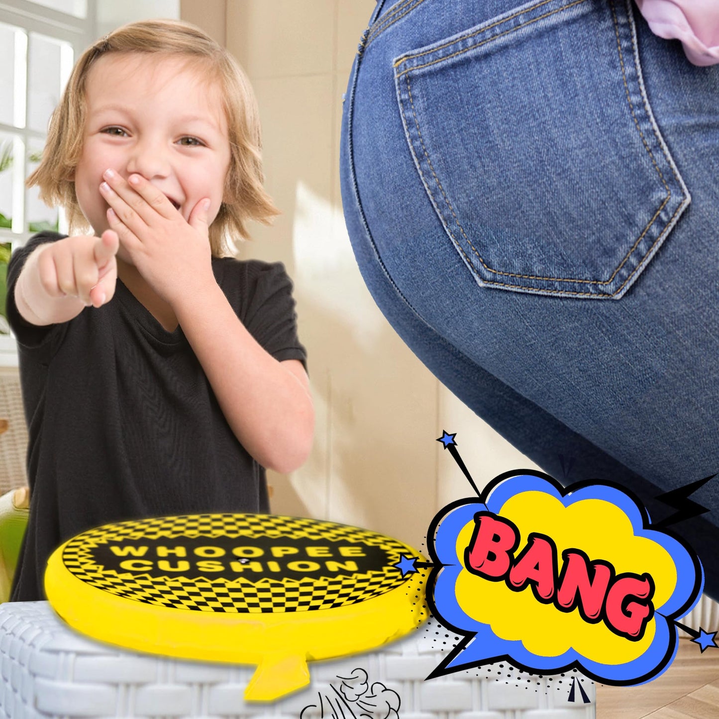 Sicitu Whoopee Cushion 9-Inch – Giant Fart Sound Prank Toy for Kids & Adults