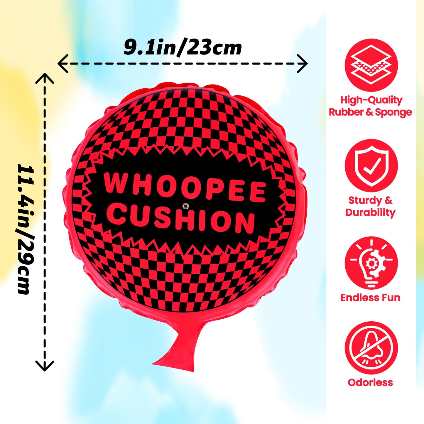 Sicitu Whoopee Cushion 9-Inch – Giant Fart Sound Prank Toy for Kids & Adults