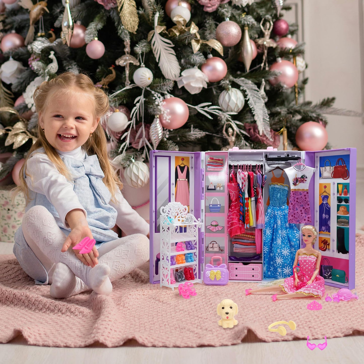 Sidola Doll Clothes & Accessories Set for 11.5-Inch Dolls – Princess Gowns, Fashion Dresses & Shoes