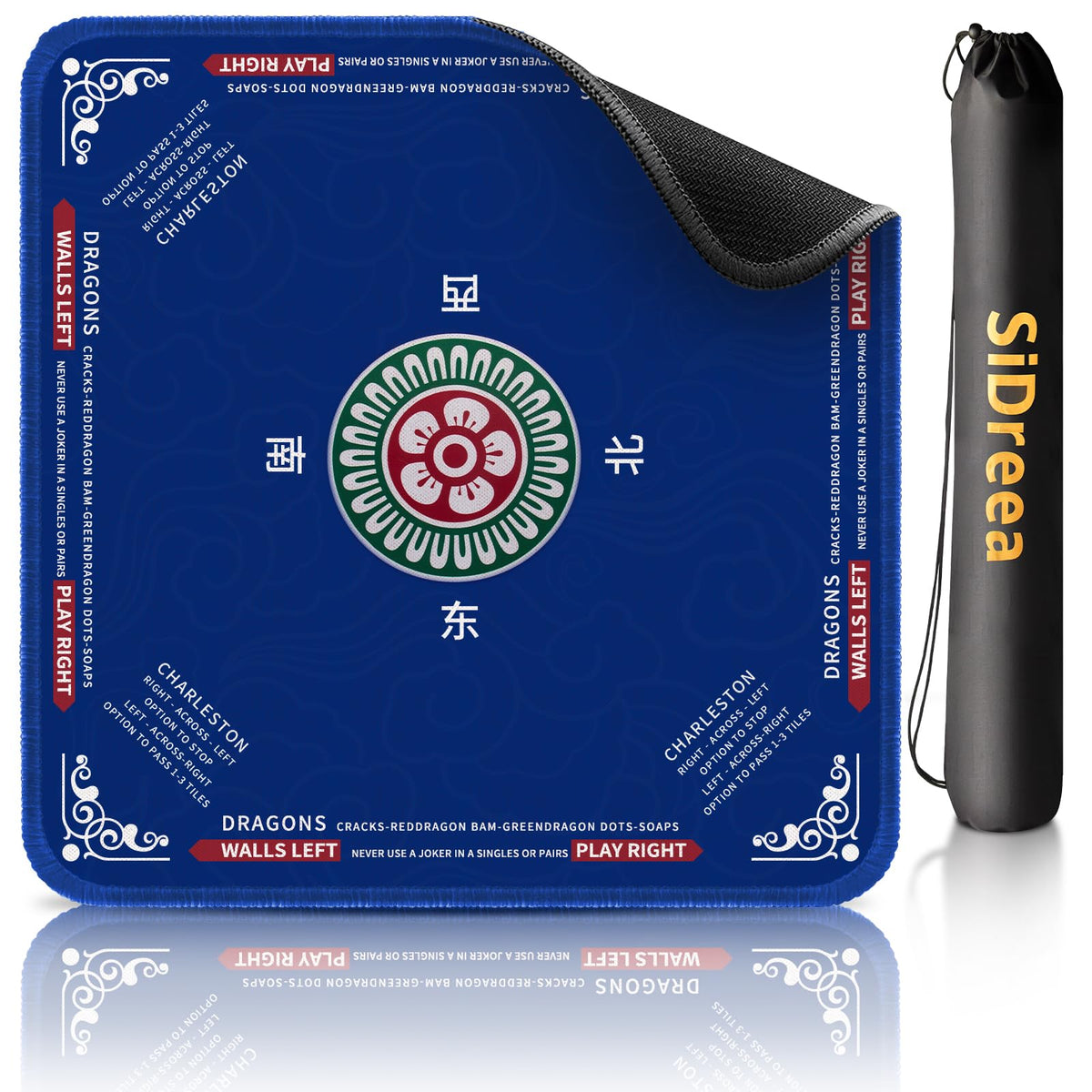 SiDreea Mahjong Mat 32.4 x 32.4 Inch – Noise-Reducing, Anti-Slip Table Mat for Mahjong, Poker & Card Games