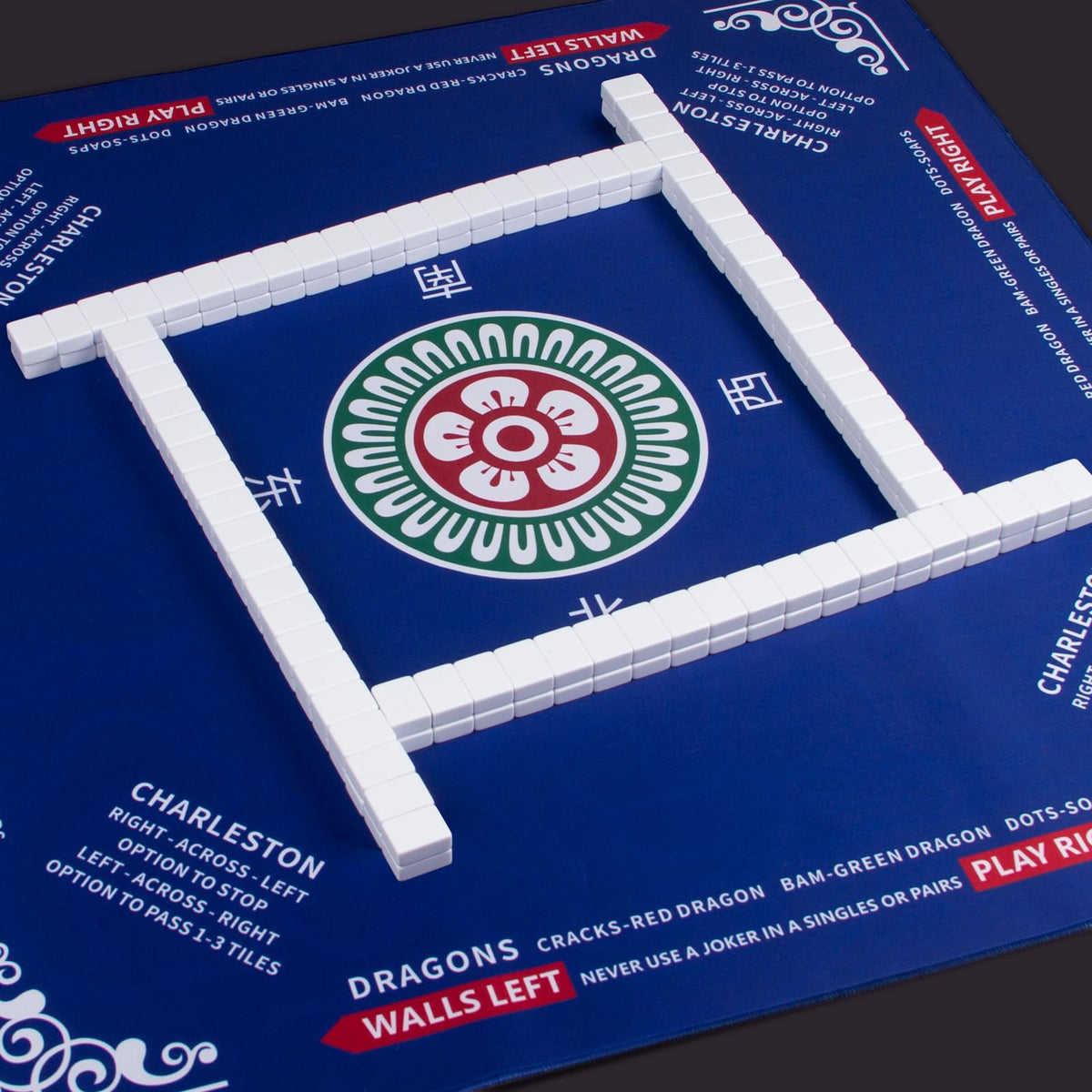 SiDreea Mahjong Mat 32.4 x 32.4 Inch – Noise-Reducing, Anti-Slip Table Mat for Mahjong, Poker & Card Games