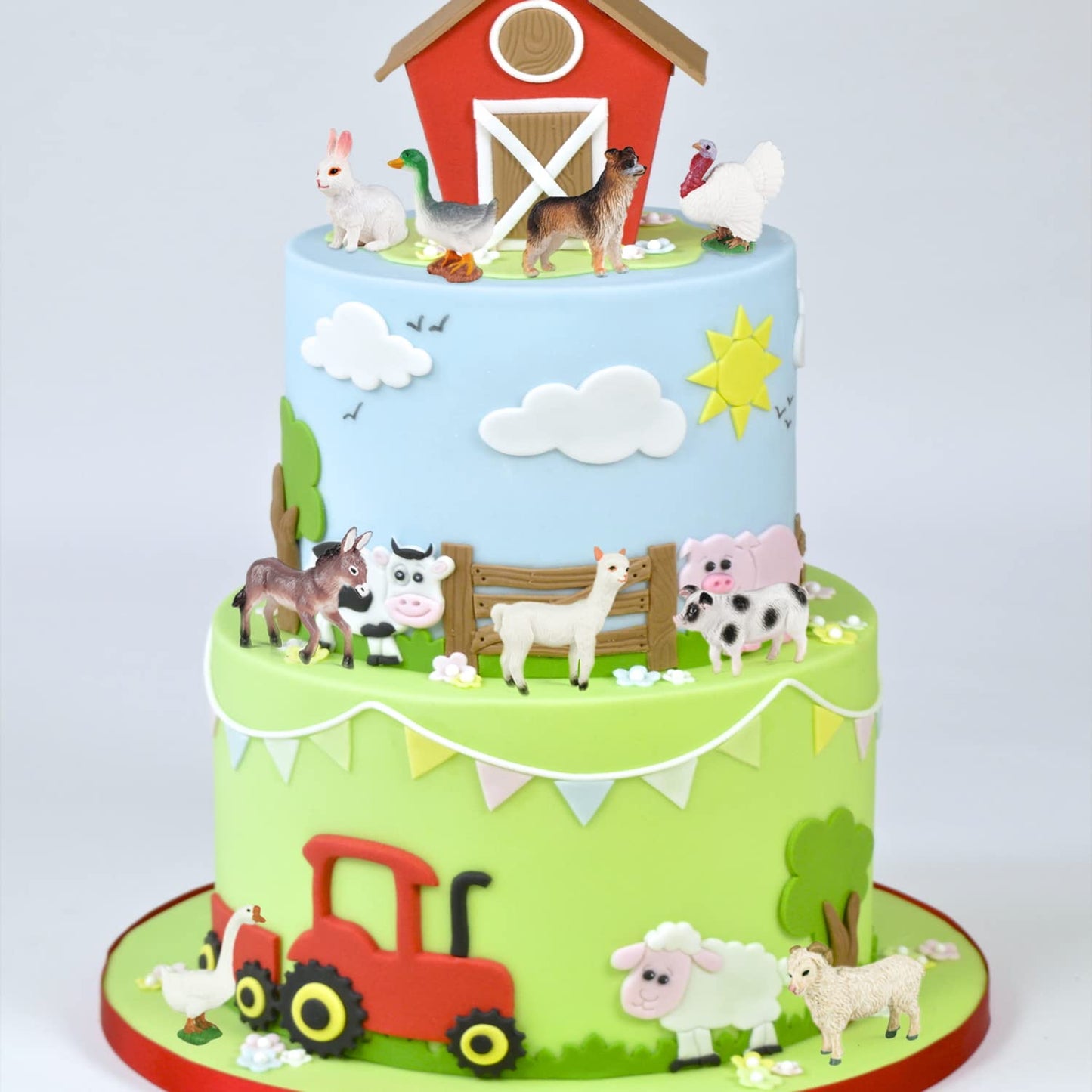 SIENON 12Pcs Farm Animals Figures Set – Realistic Plastic Barn Animals for Kids