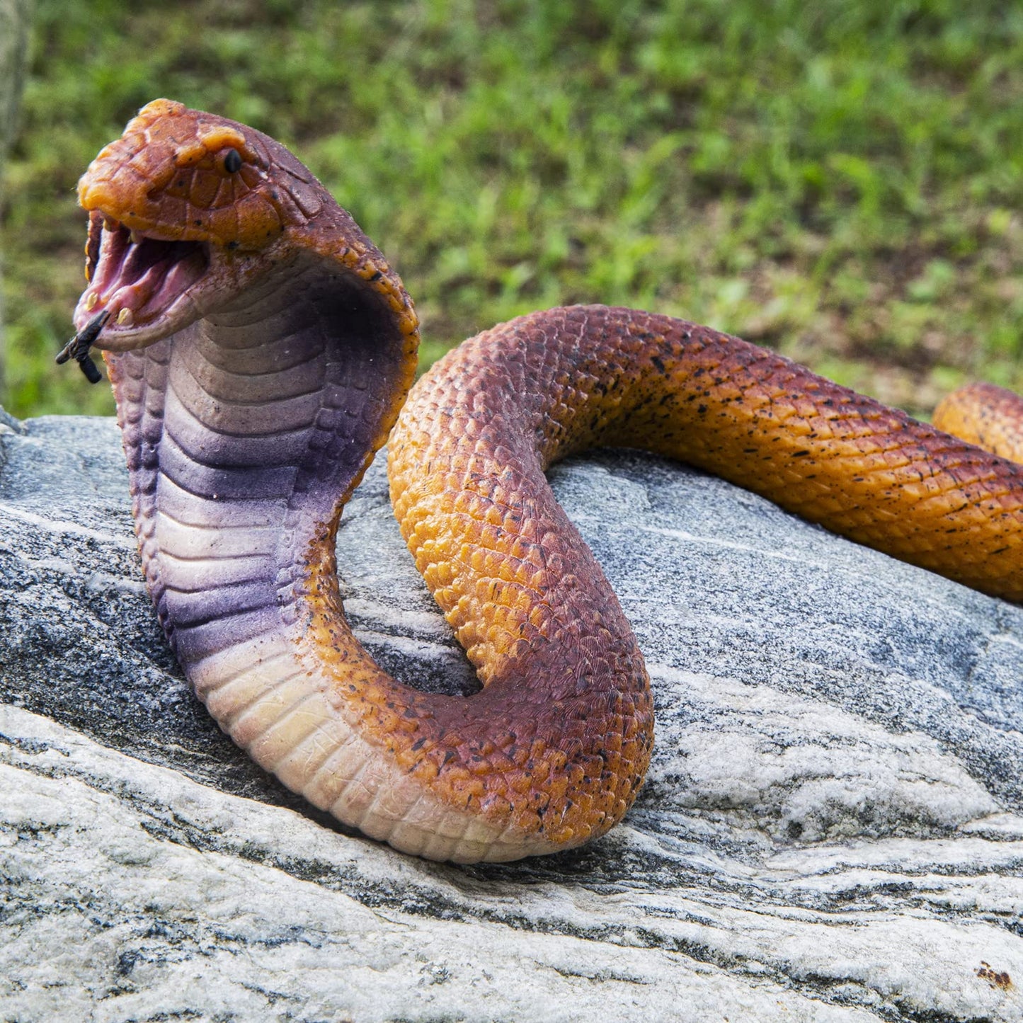 SIENON Realistic Fake Snakes Toy - Soft Rubber Cobra & Python Figures for Garden Deterrent, Pranks & Education
