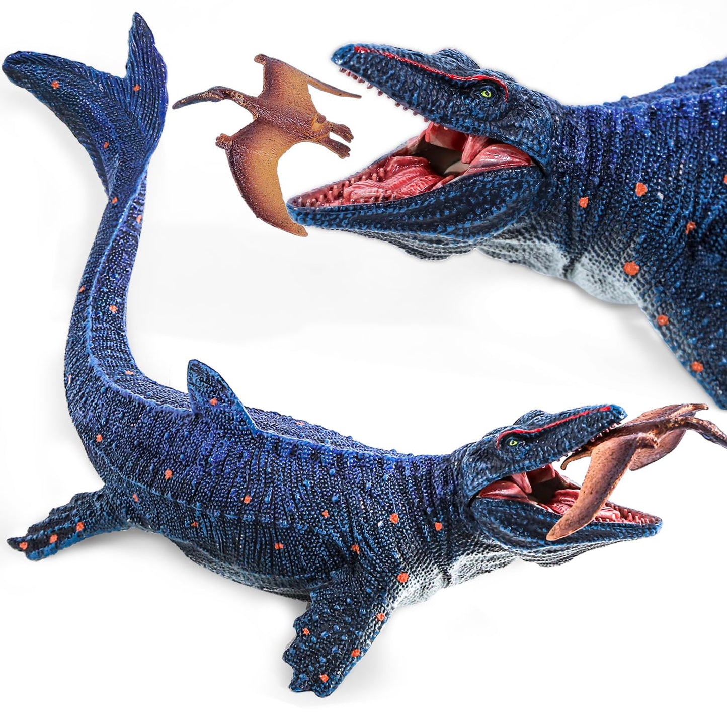 SIENON Jurassic Mosasaurus Dinosaur Toy Figure 11.4-inch – Large Bath Toy & Cake Topper