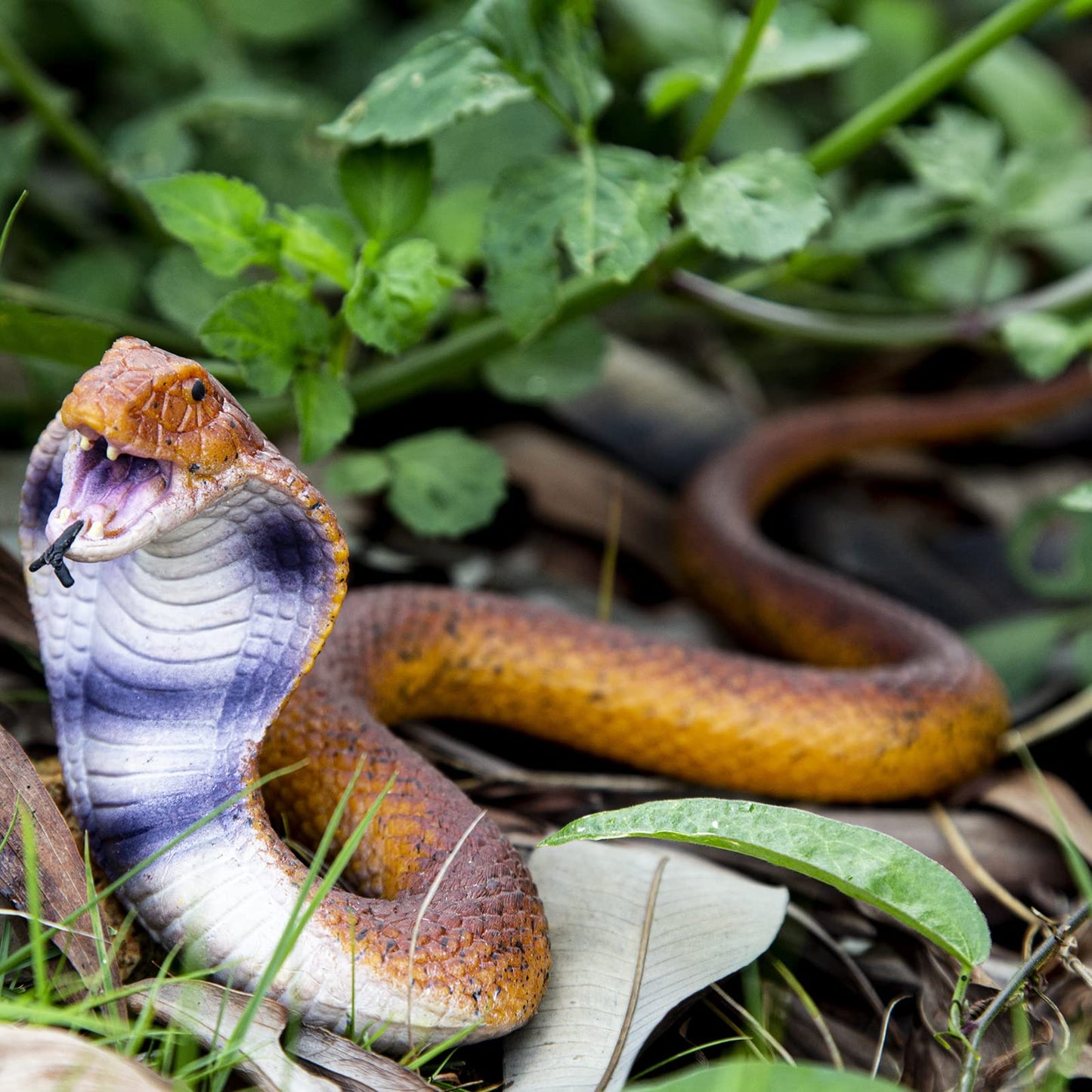 SIENON Realistic Fake Snakes Toy - Soft Rubber Cobra & Python Figures for Garden Deterrent, Pranks & Education
