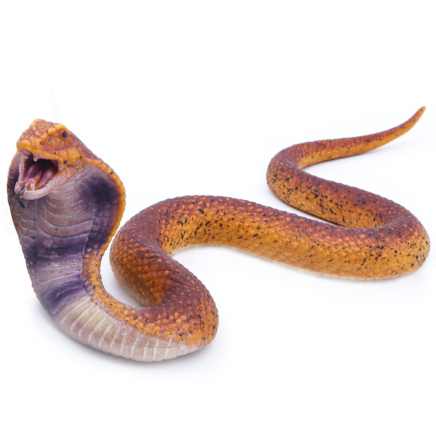 SIENON Realistic Fake Snakes Toy - Soft Rubber Cobra & Python Figures for Garden Deterrent, Pranks & Education