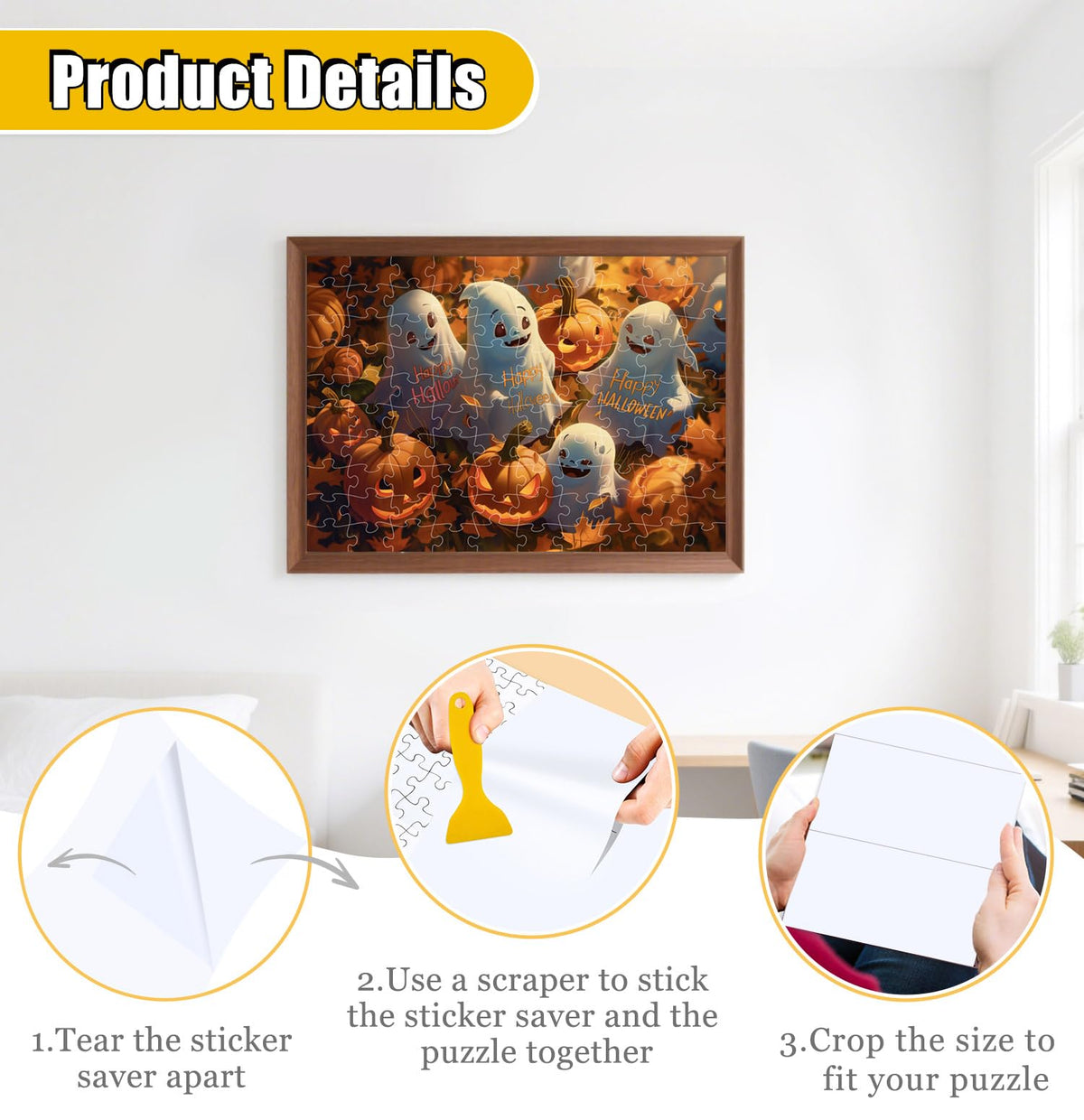 SietDESEO Puzzle Saver Sheets 6-Pack – Peel & Stick Glue for 1000-Piece Puzzles