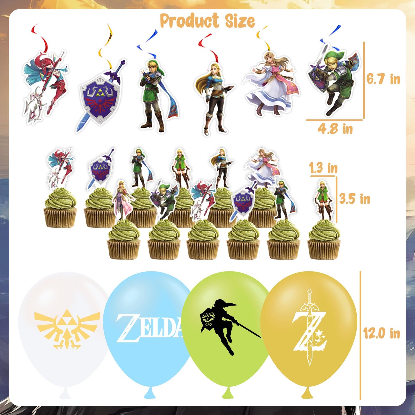 Signreen Legend Party Supplies — Banner, Balloons, Swirls, Backdrop, Tablecloth & Cake Toppers