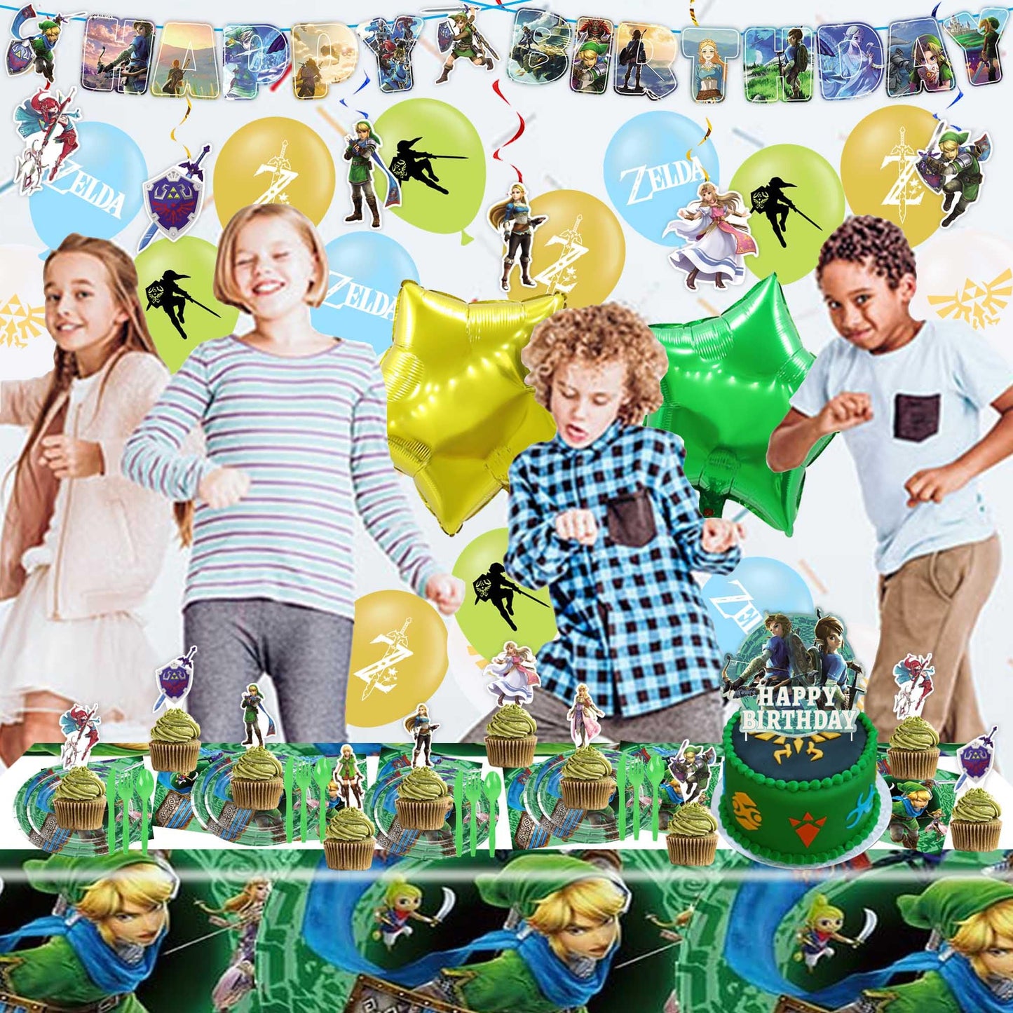 Signreen Legend Birthday Party Decorations Set – Banner, Balloons, Swirls, Tableware & Cake Toppers