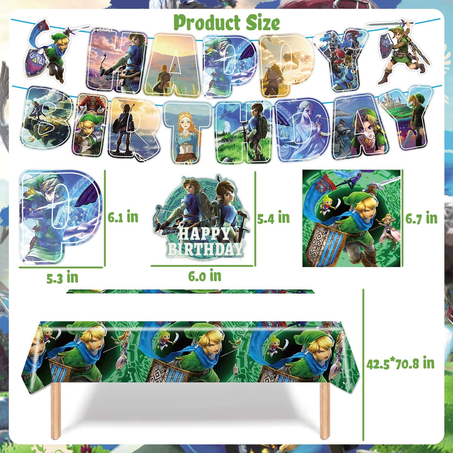 Signreen Legend Birthday Party Decorations Set – Banner, Balloons, Swirls, Tableware & Cake Toppers