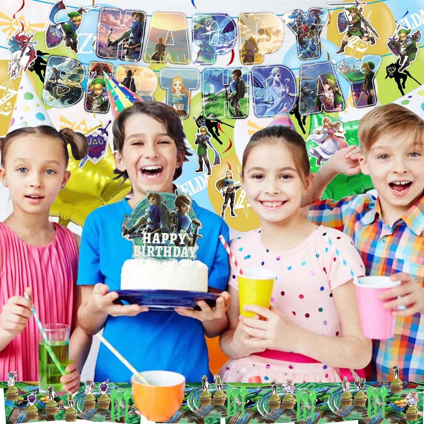 Signreen Legend Birthday Party Decorations Set – Banner, Balloons, Swirls, Tableware & Cake Toppers