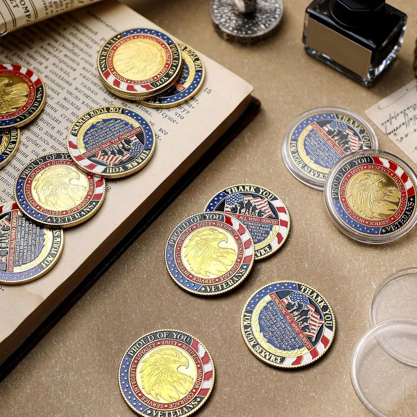 Siifert 24 Pcs Whole Armor of God Coins – Collectible Christian Prayer Medals