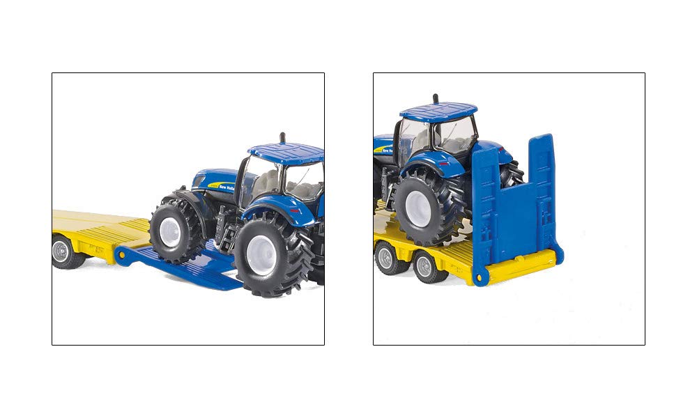 Siku 1805 Lorry with New Holland Tractors – 1:87 Diecast Vehicle (Yellow/Blue)