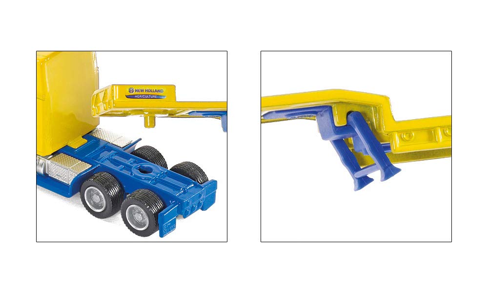 Siku 1805 Lorry with New Holland Tractors – 1:87 Diecast Vehicle (Yellow/Blue)