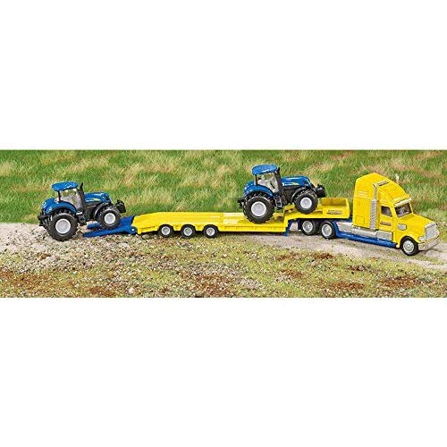 Siku 1805 Lorry with New Holland Tractors – 1:87 Diecast Vehicle (Yellow/Blue)