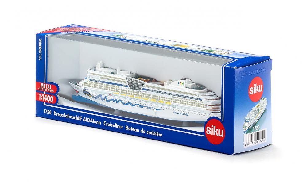 SIKU 1720 AIDALuna Cruise Ship 1:1400 Scale – Durable Metal/Plastic Model