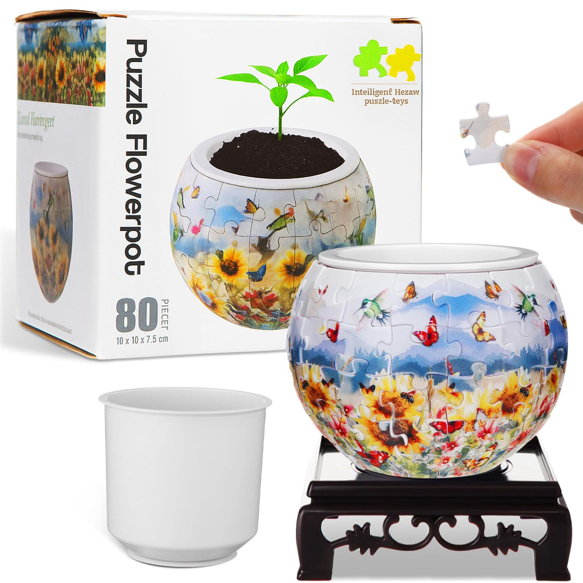 Silipull 3D Puzzle Vase – DIY Flower Display with 160 Curved Pieces