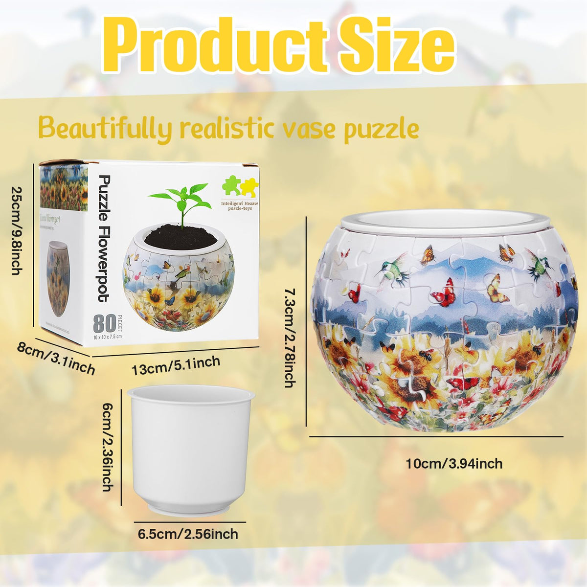Silipull 3D Puzzle Vase – DIY Flower Display with 160 Curved Pieces