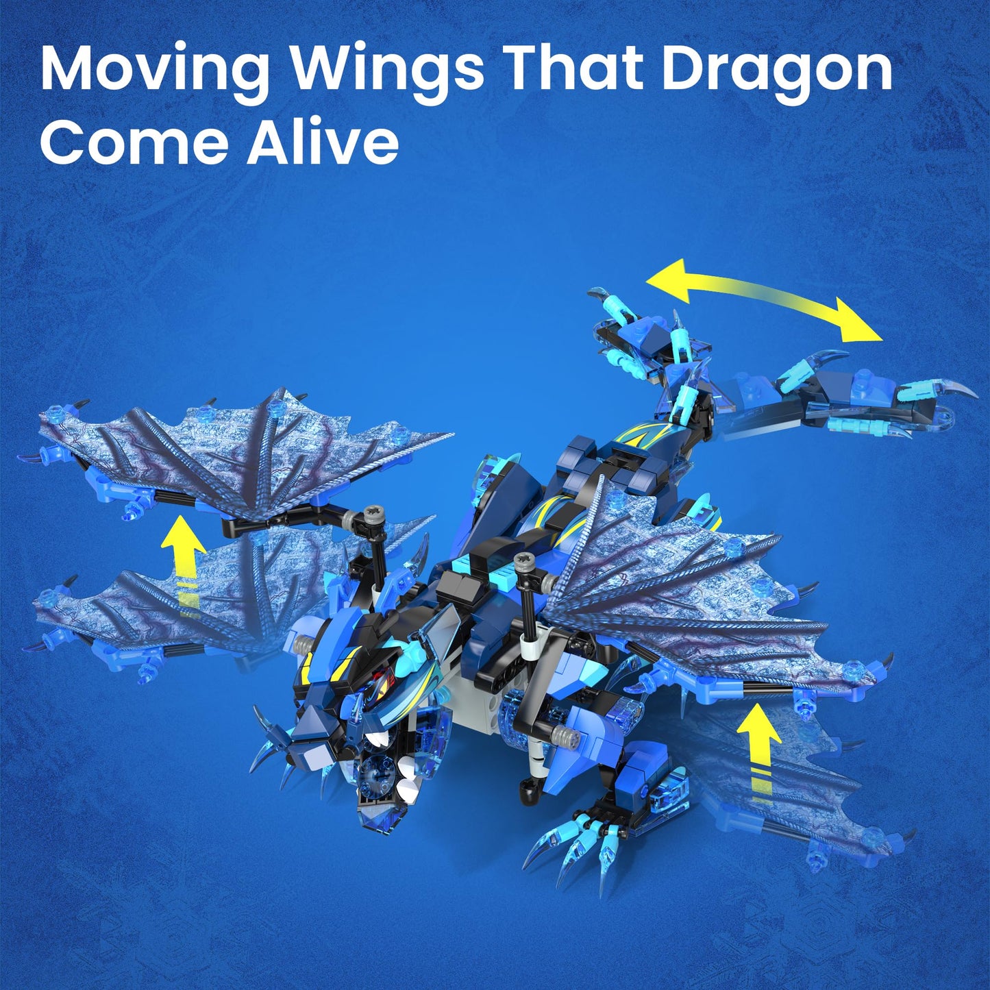 Sillbird Dragon Building Kit – 590-Piece STEM Toy with Remote Control (3-in-1 Models) for Kids 8–12