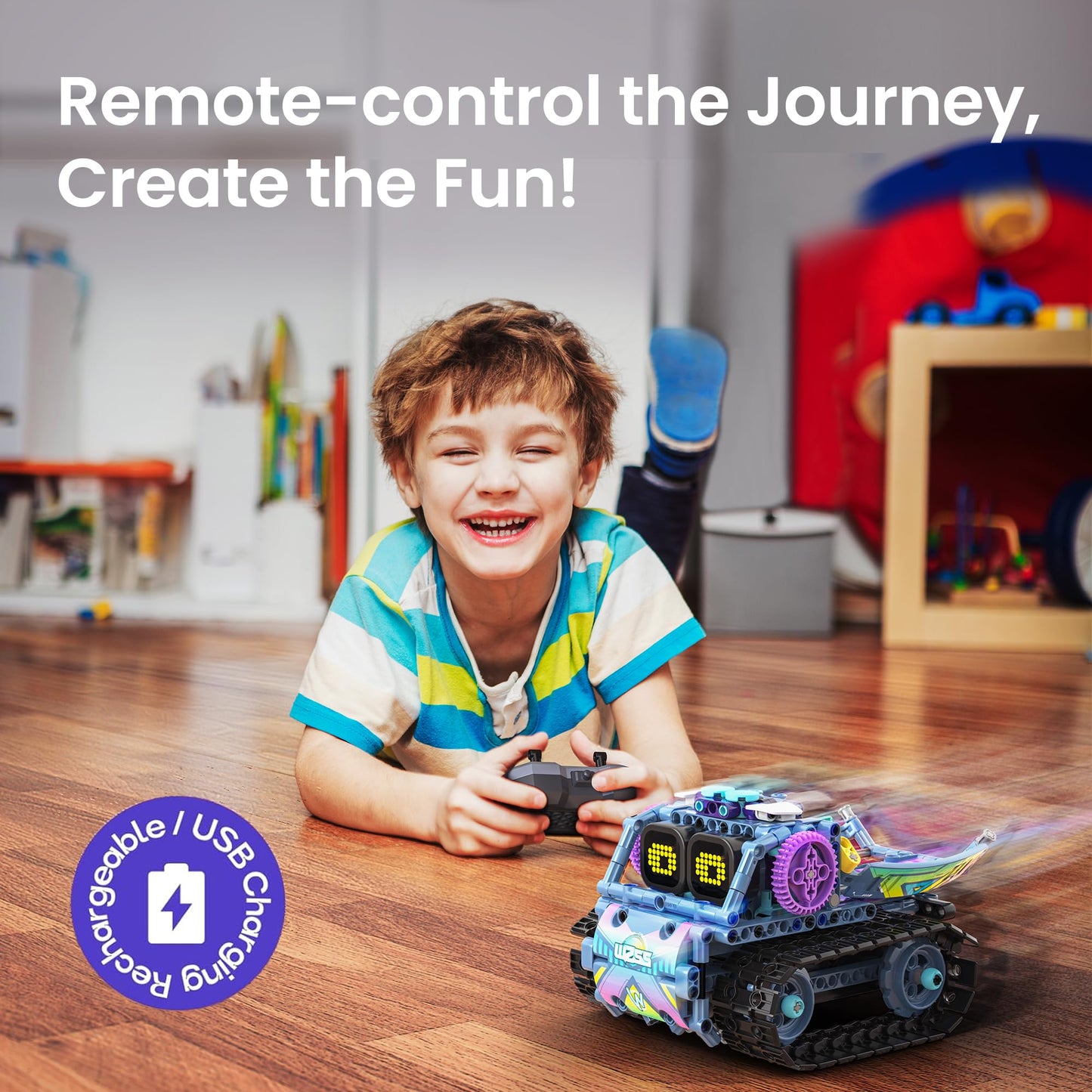 Sillbird 5-in-1 Robot Building Kit with 433 Pieces – Remote Control STEM Gift for Kids 8-12