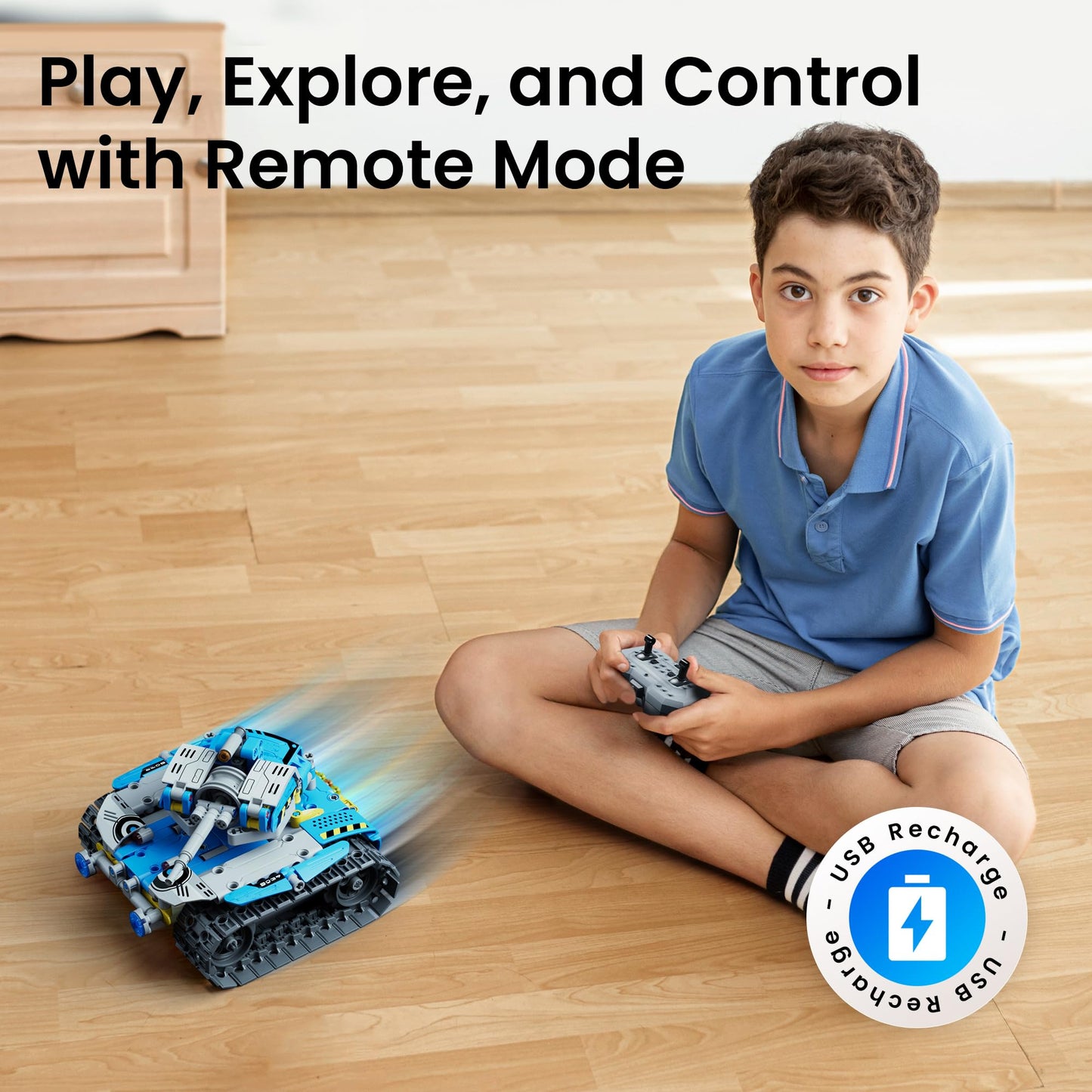 Sillbird 5-in-1 Robot Building Kit with Remote – STEM Coding Toys for Kids 8-12, 488 Pieces