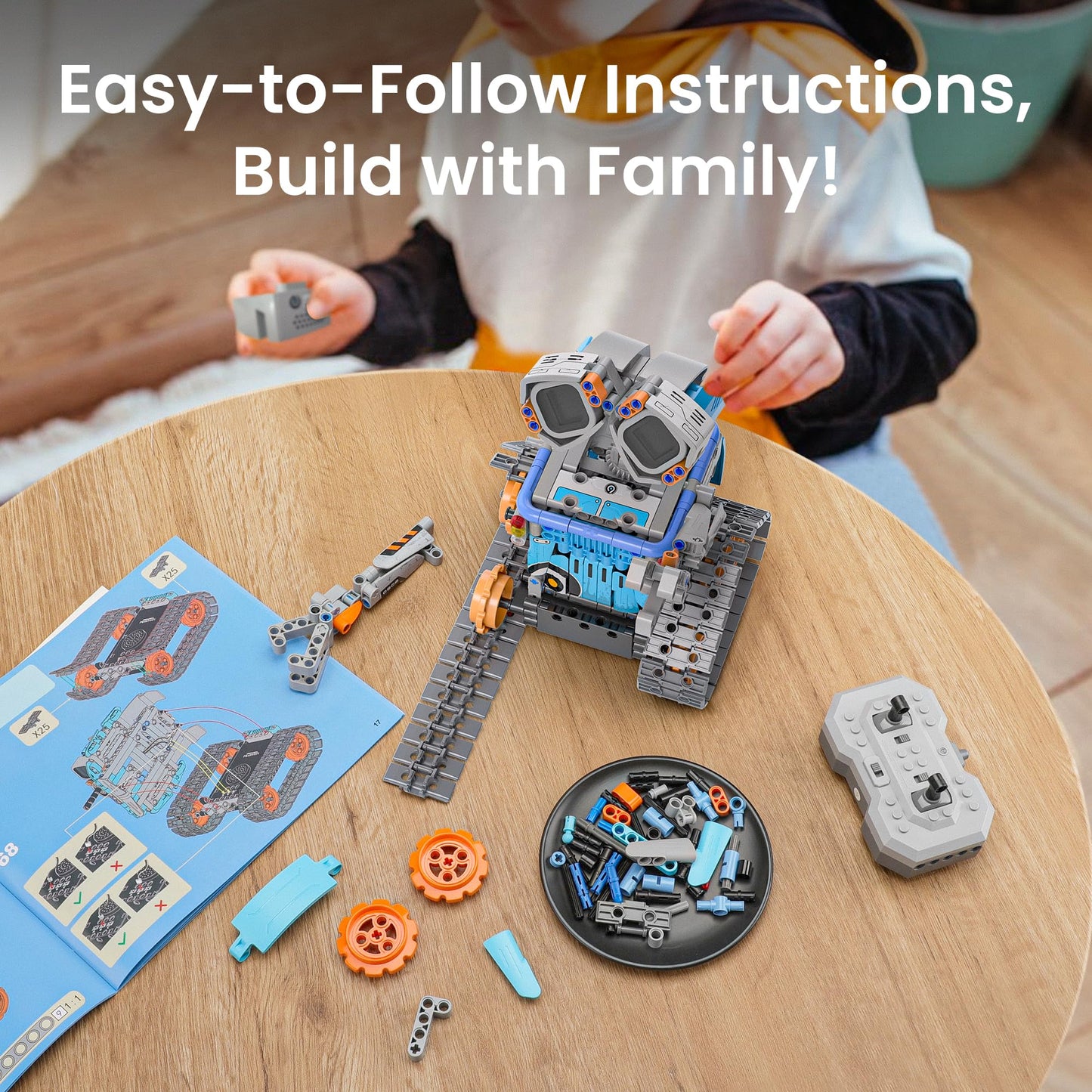 Sillbird Robot Building Kit with Remote – 5-in-1 STEM Toys (435 Pieces)