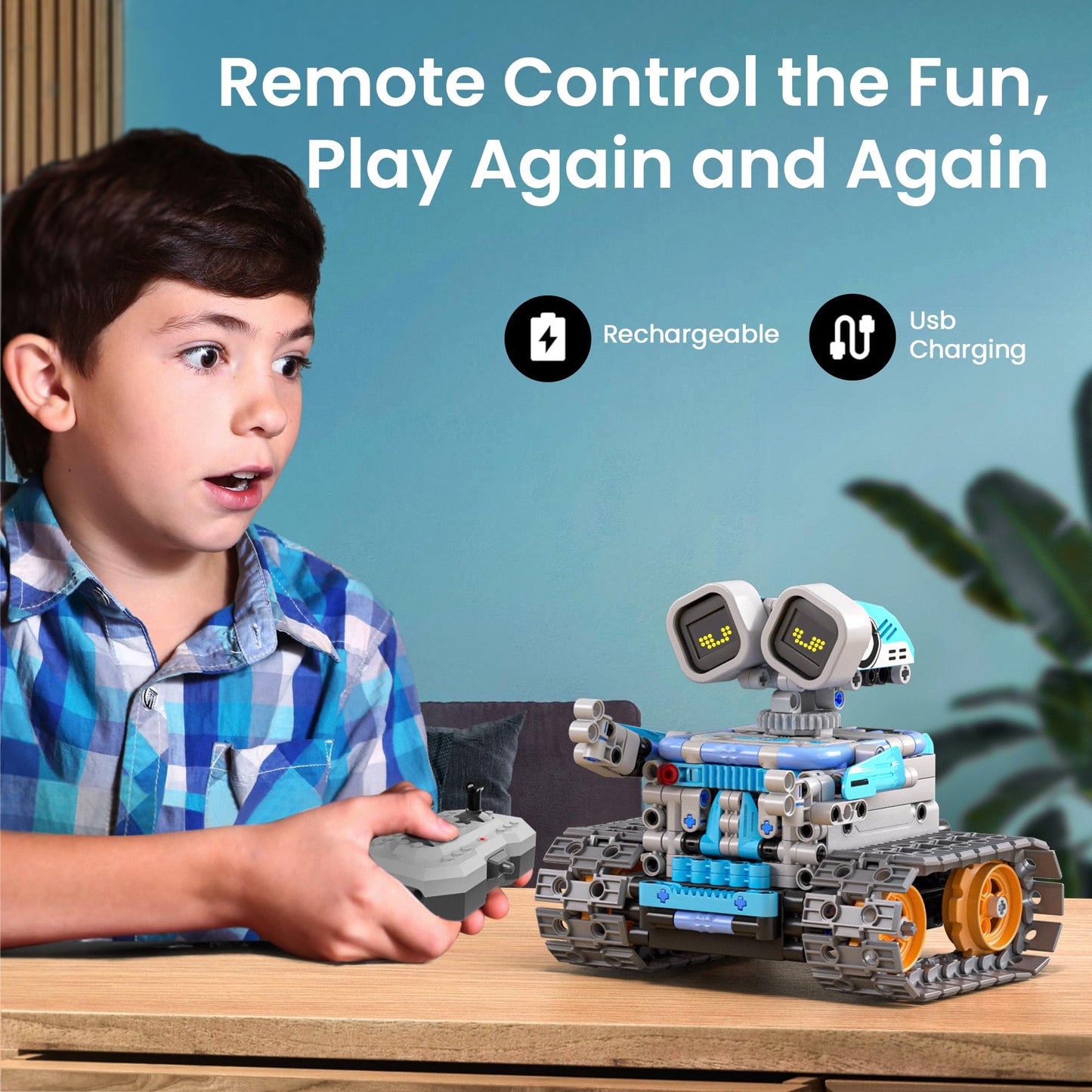 Sillbird Robot Building Kit with Remote – 5-in-1 STEM Toys (435 Pieces)