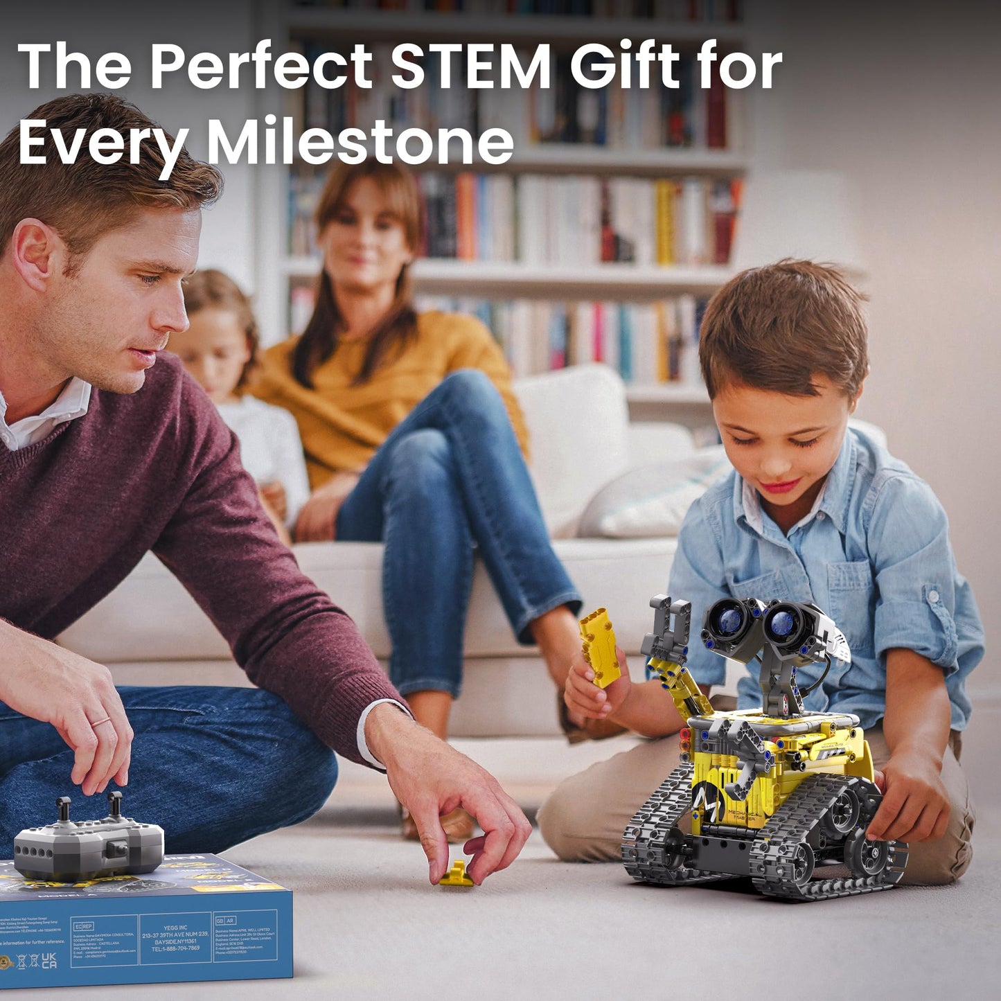 Sillbird 5-in-1 Robot Building Kit with Remote Control, 488 Pieces