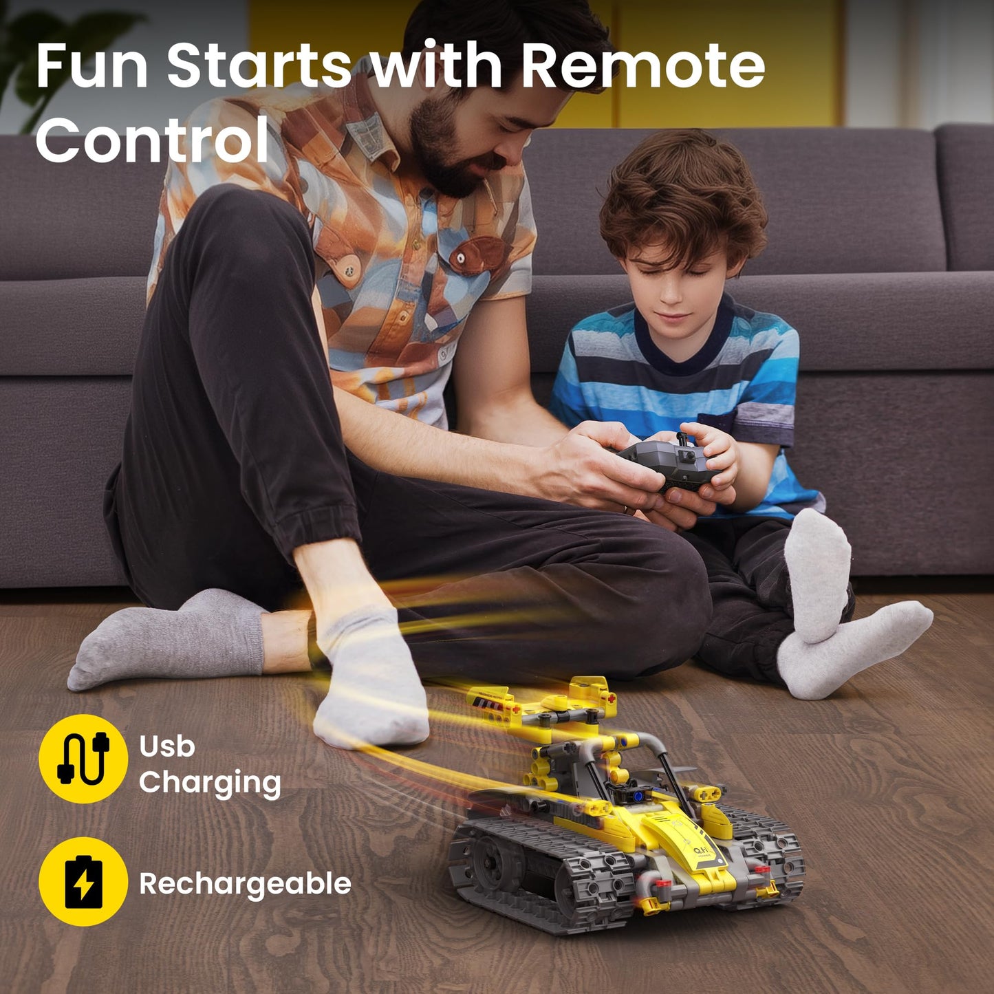 Sillbird 5-in-1 Robot Building Kit with Remote Control, 488 Pieces