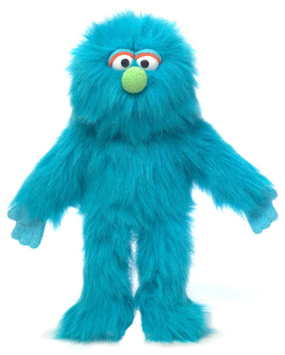 Silly Puppets 14" Blue Monster Hand Puppet – Movable Mouth & Arms