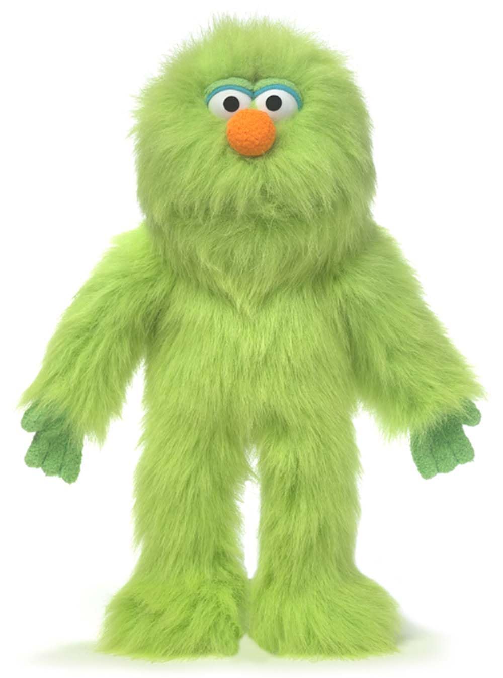 Silly Puppets 14-inch Green Monster Hand Puppet - Interactive Plush Toy