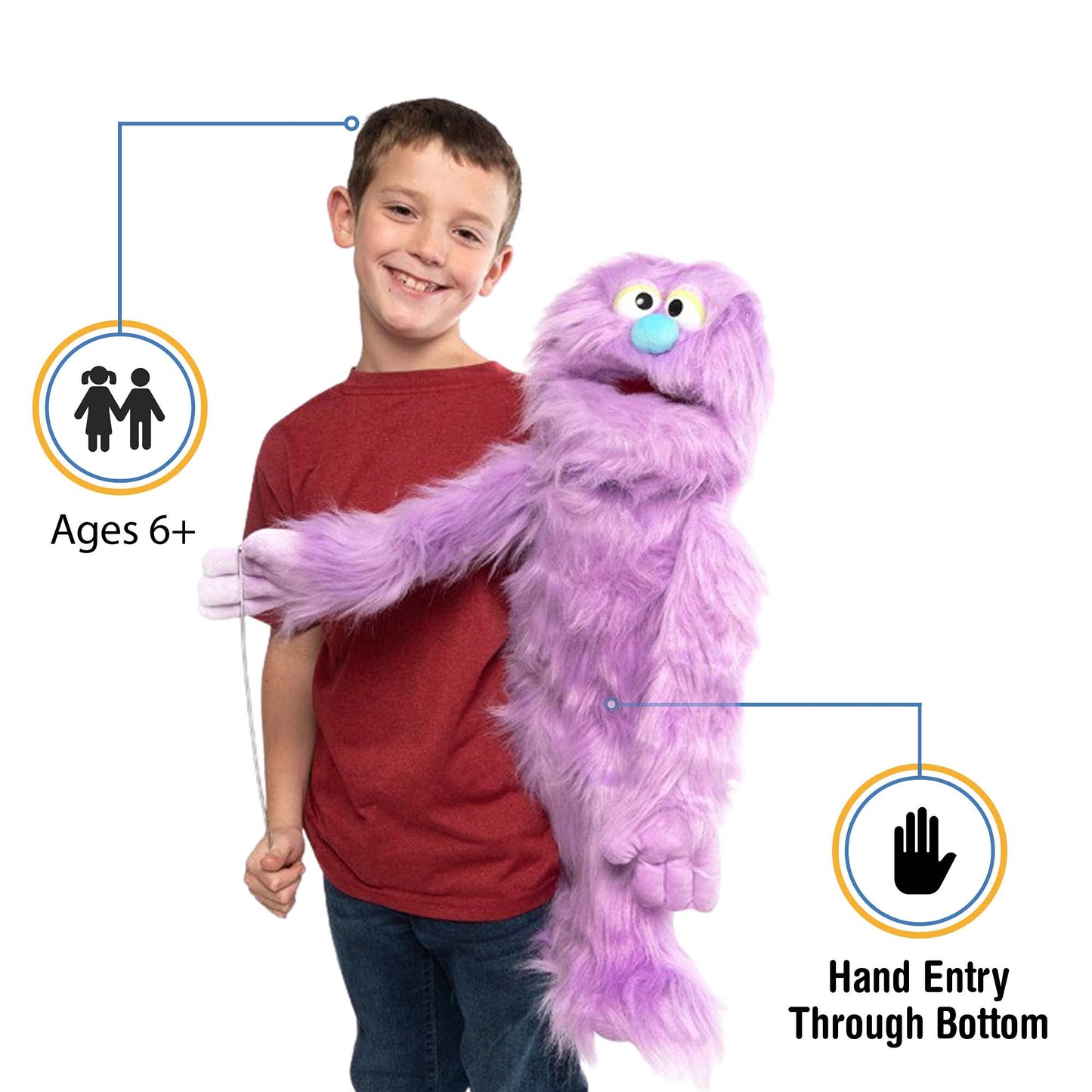 Silly Puppets 30-Inch Purple Monster Puppet – Full Body Ventriloquist Style
