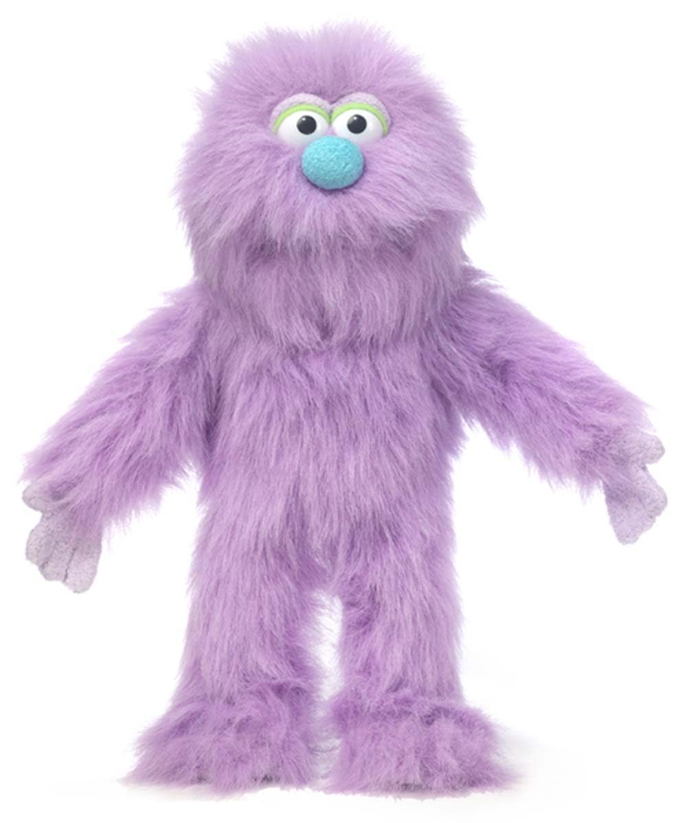 Silly Puppets 14" Purple Monster Hand Puppet – Movable Mouth & Arms