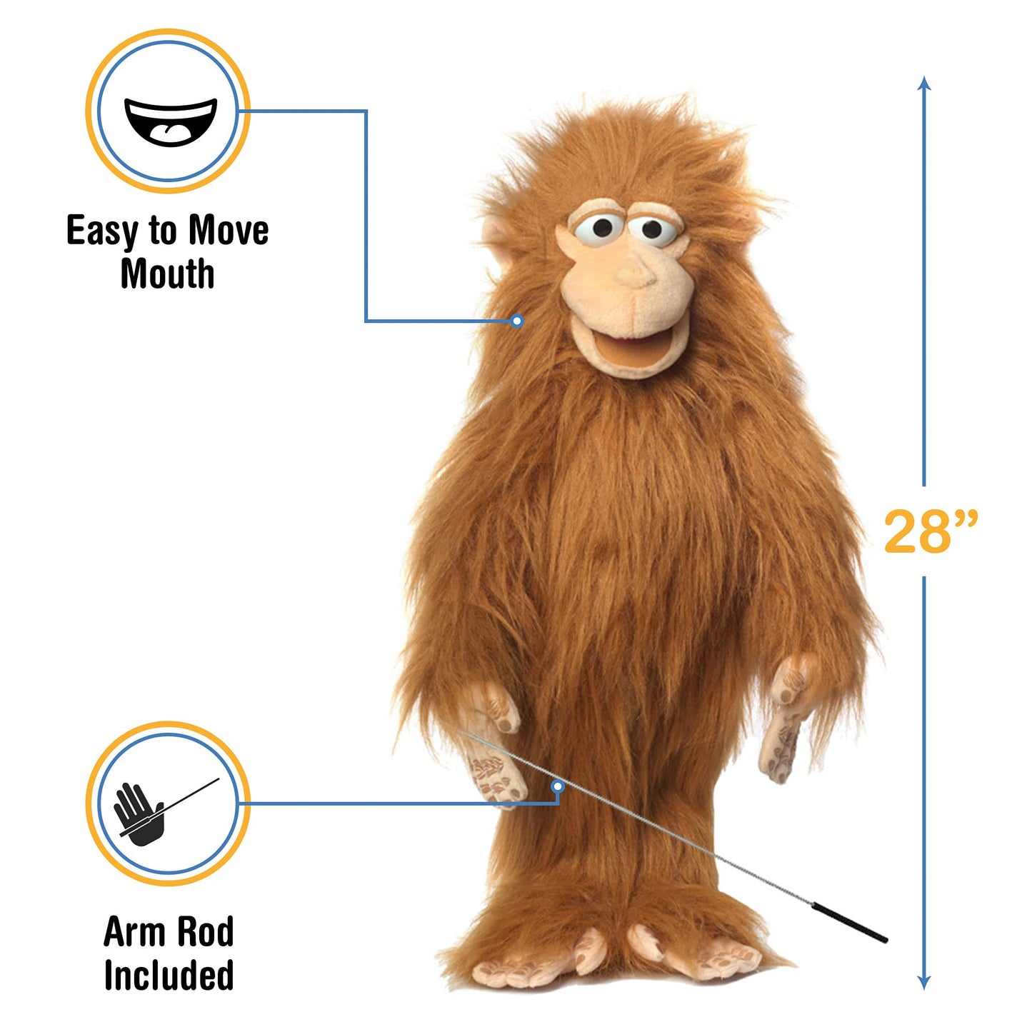 Silly Puppets 28-inch Silly Monkey - Full-Body Ventriloquist Puppet