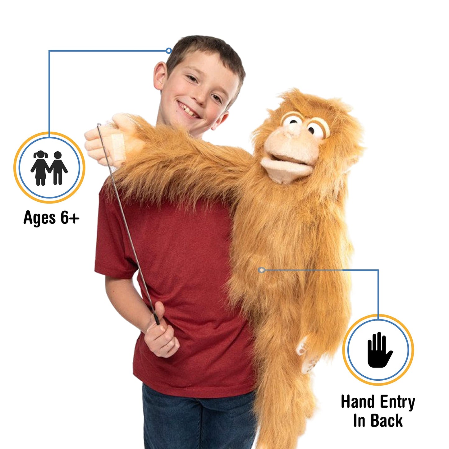 Silly Puppets 28-inch Silly Monkey - Full-Body Ventriloquist Puppet