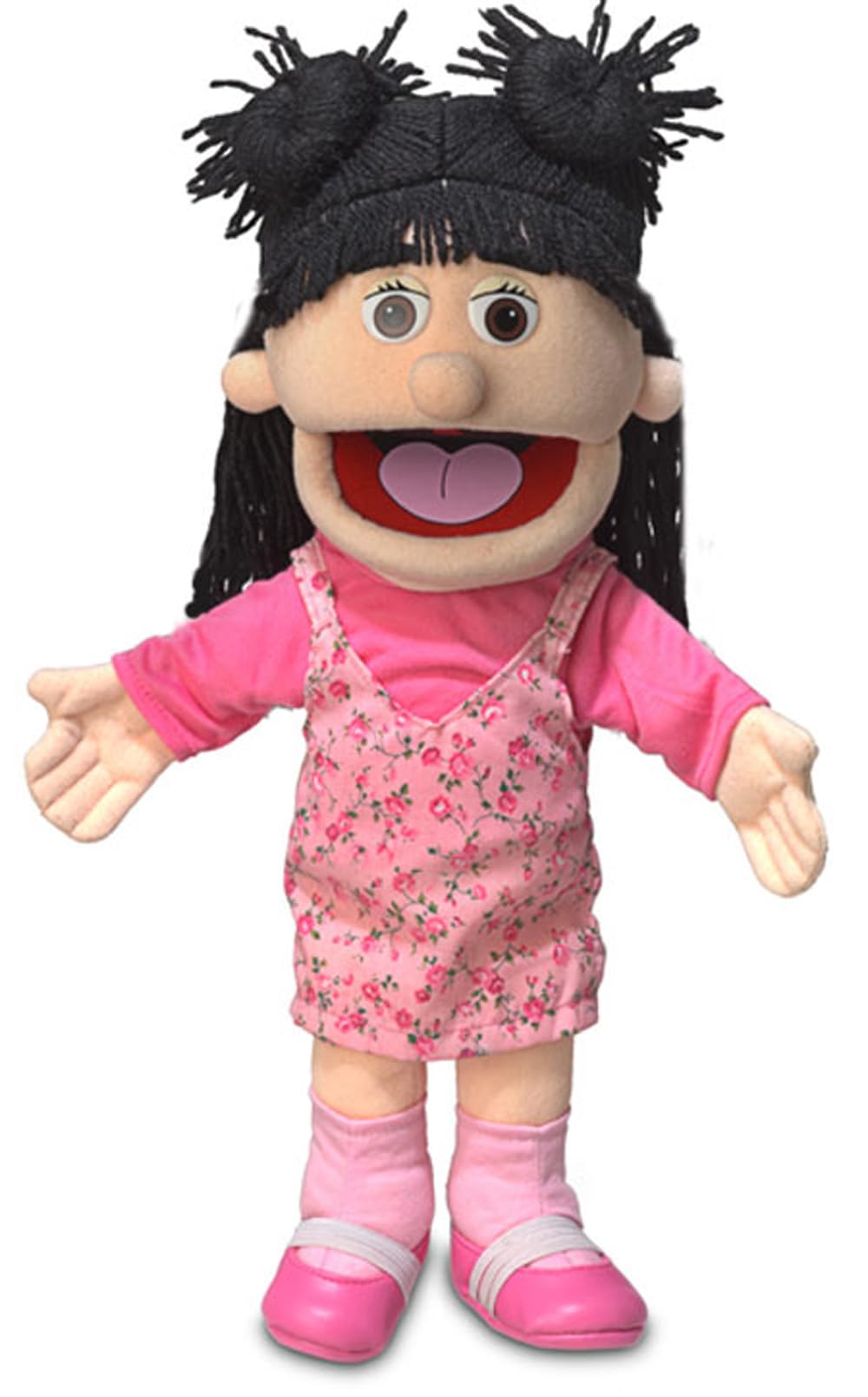 14-Inch Susie Peach Girl Hand Puppet by Silly Puppets | Expressive Pretend Play
