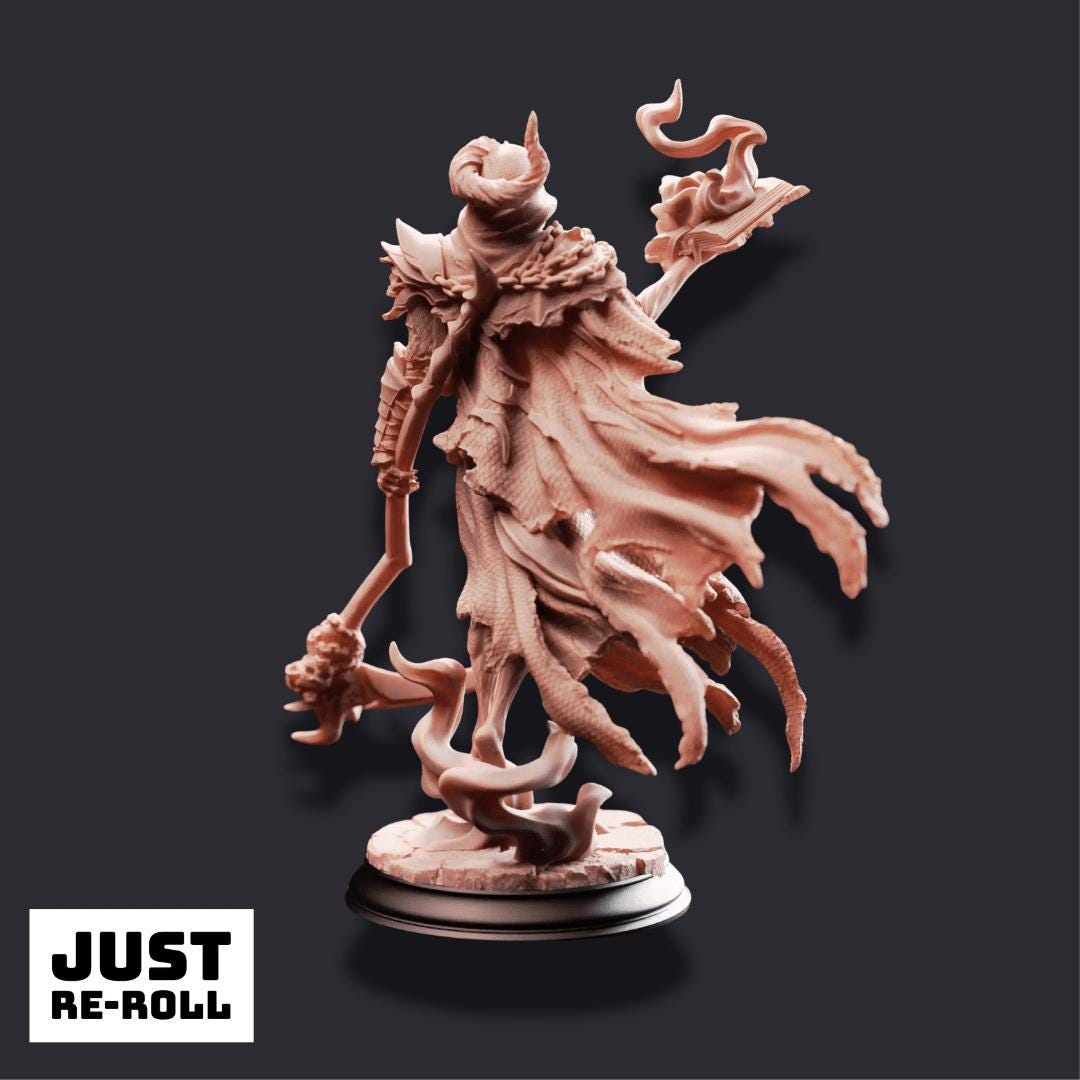 Siltharis – Lich of the Restless Grave - 3D Printed Monster Miniature