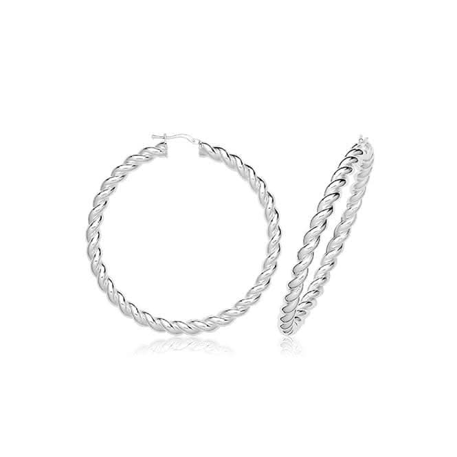 Acotis Silver Hoops Twisted G51370