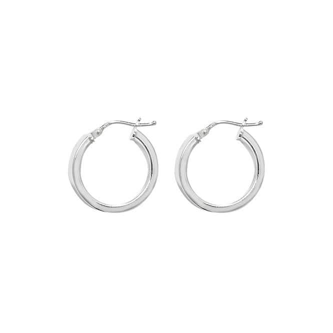 Acotis Silver Hoop Earrings Plain G5209