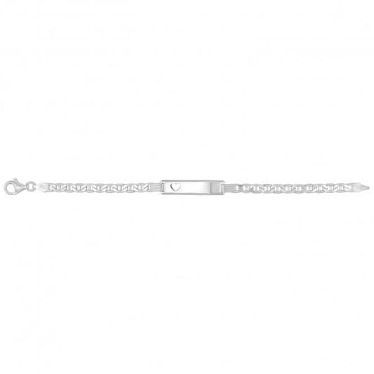Acotis Silver Babies Anchor Heart ID Bracelet G2226