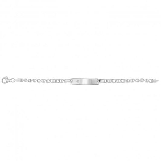 Acotis Silver Anchor with Zirconia Accent Baby Bracelet G2230