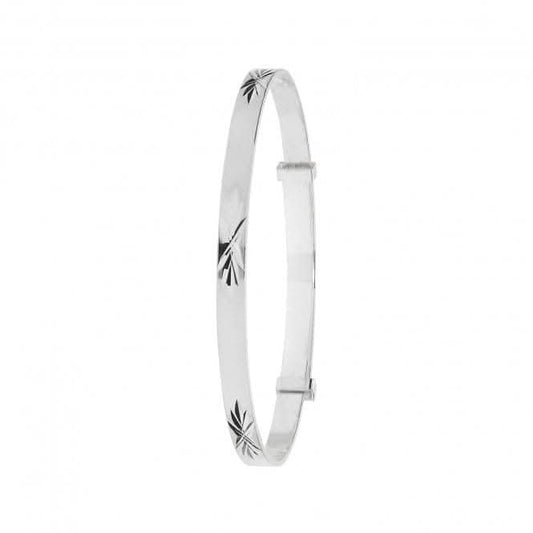 Acotis Silver Babies Round Dia Cut Bangle G4360