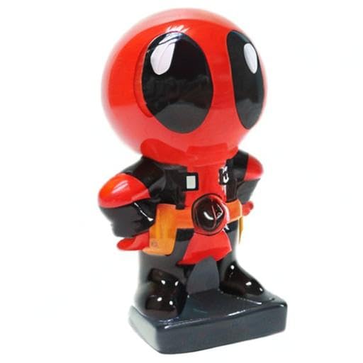 Silver Buffalo Deadpool Chibi Stance Small Ceramic Coin Bank | Officially Licensed