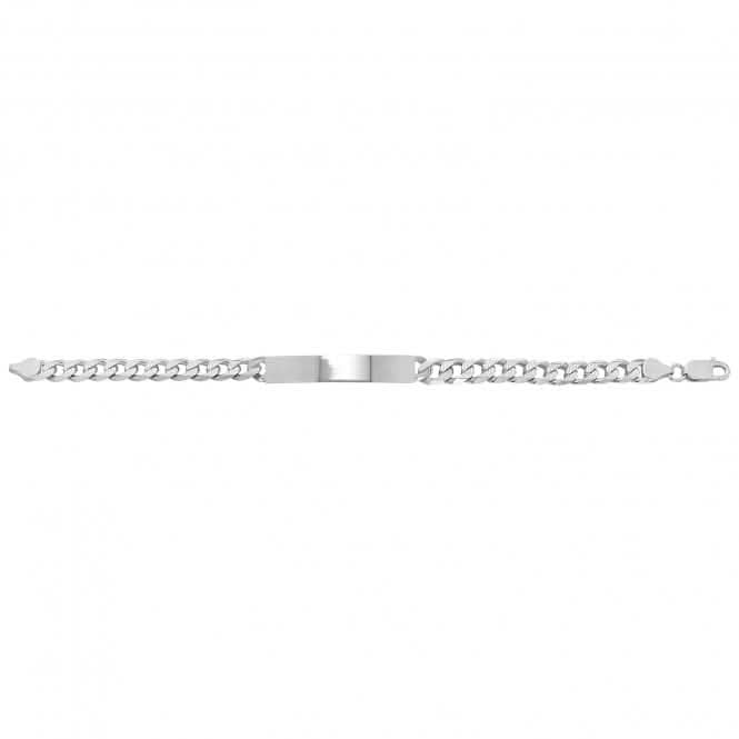 Acotis Silver Curb Pave Id Bracelet G2183