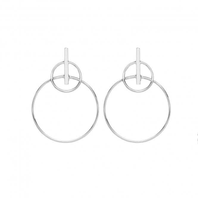Acotis Silver Drop Hoops Dubble G51244