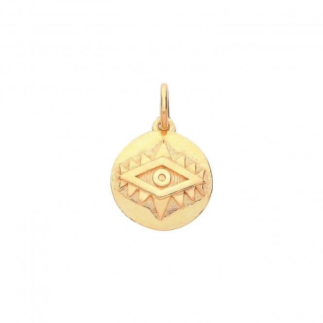 Acotis Silver Pendant Gold Plated Evil Eye G61051Y