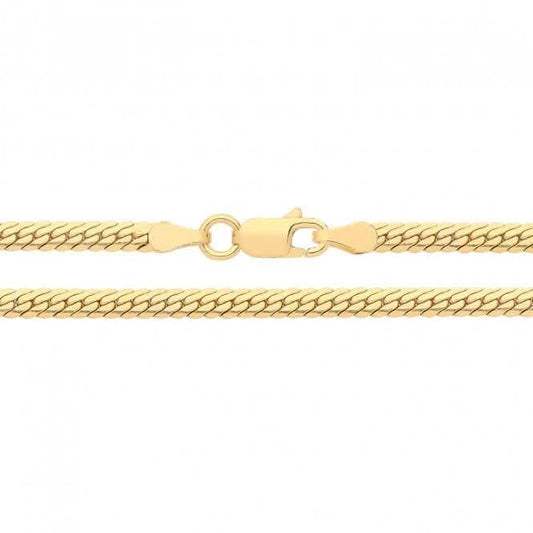 Acotis Silver Snake Gold Plated D Shape G1387Y