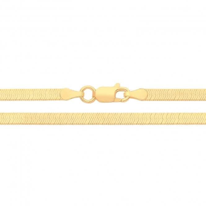 Acotis Silver Gold Plated Flat Snake G1384Y